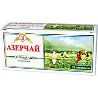 Чай Азерчай Конверт зелёный 25п 