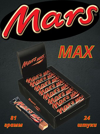 M.Mars Max шоколадный батончик 81г 