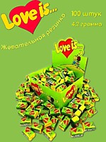 Love Is...Яблоко-Лимон жевательная резинка  4,2г 100шт