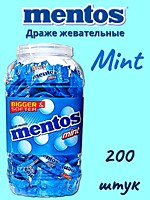 Mentos Mint (Мята) в банке жевательные конфеты  540г 200шт