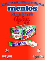 Mentos Pure fresh Арбуз жевательная резинка 16г 24шт 