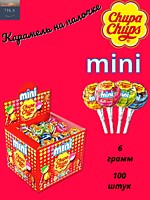 Чупа Чупс Mini карамель на палочке 6г 100шт