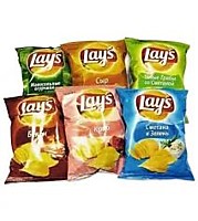 Lays чипсы (ассортимент) 37г 36шт