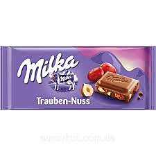 Шоколад Milka Raisins&Hezelnuts 100г 